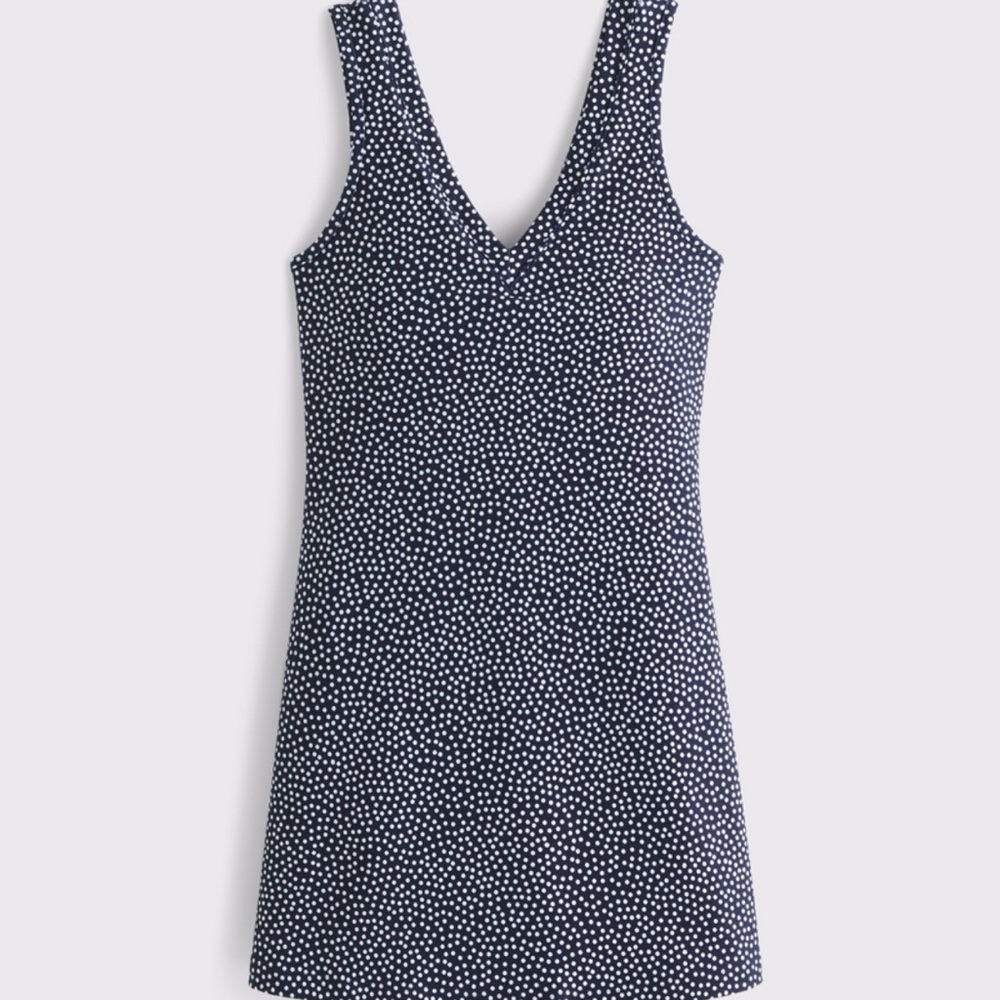 YPB SculptLUX V-Neck Mini Dress Navy and White Athletic Tennis Size Medium